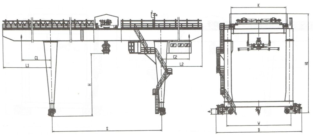 40噸軌道式集裝箱門(mén)式起重機(jī)外形尺寸圖(吊具旋轉(zhuǎn)).jpg