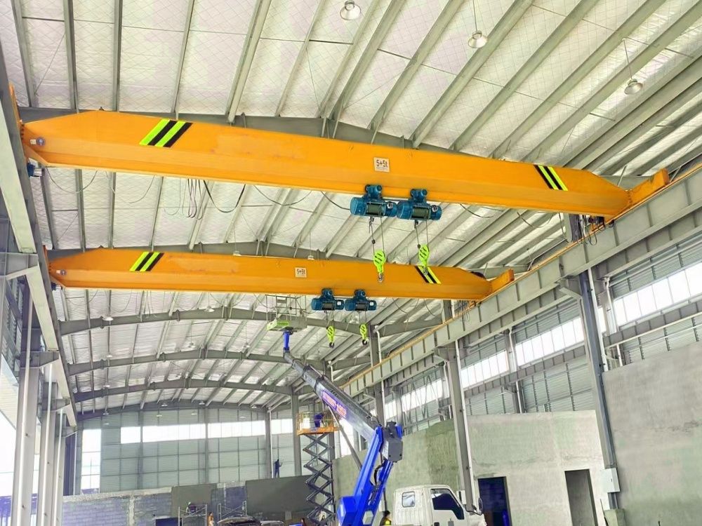 陜西雙吊鉤起重機、LDE型雙吊鉤電動單梁起重機