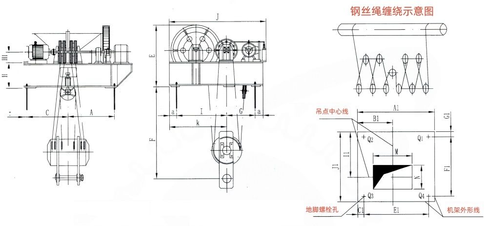 QP1×630KN-QP1×1250KN系列卷揚式單吊點啟閉機外形及基礎(chǔ)布置示意圖.jpg