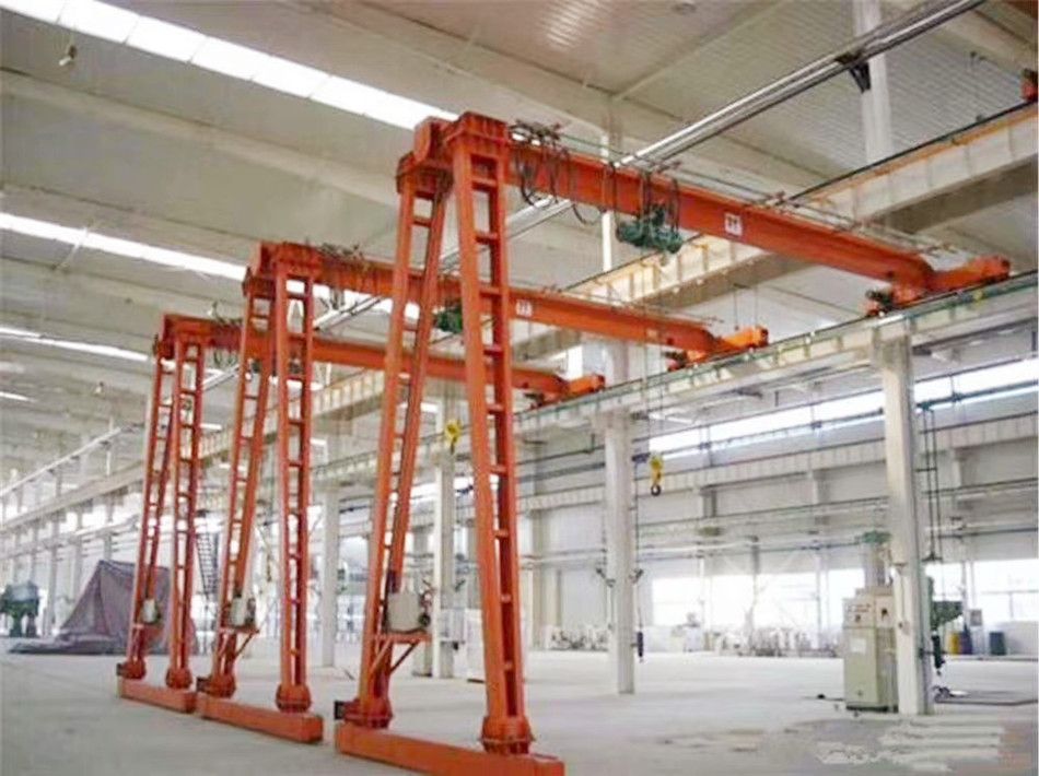 青島龍門吊，電動葫蘆半腿單梁門式起重機