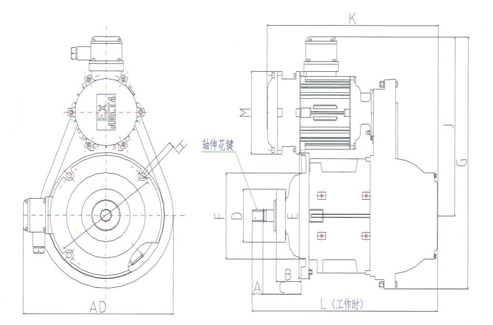 BZDS1隔爆型雙速錐形轉(zhuǎn)子三相異步電動機尺寸圖.jpg