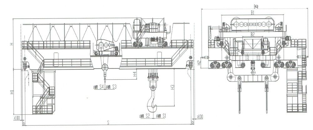 YZS型180/50~240/80噸四梁鑄造橋式起重機外形尺寸圖.jpg